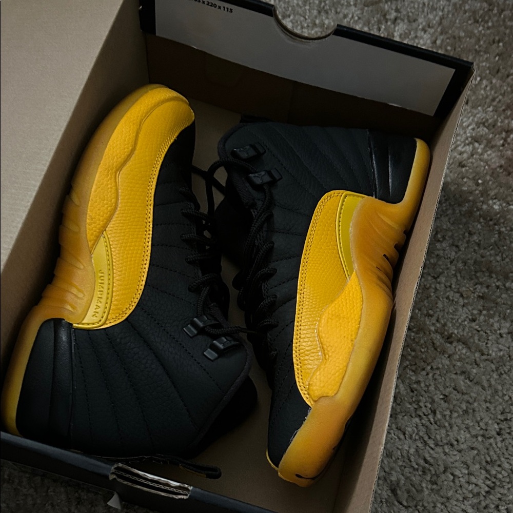 Black & Yellow Retro 12s GS